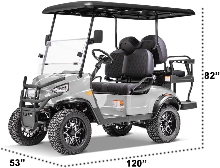 Kandi America 4 Passenger Electric Cruiser for Adults – Powerful 5,000-Watt Electric Motor- Electric Cart 4 Seats – Heavy Duty Golf Cart – Electric Passenger Cart –