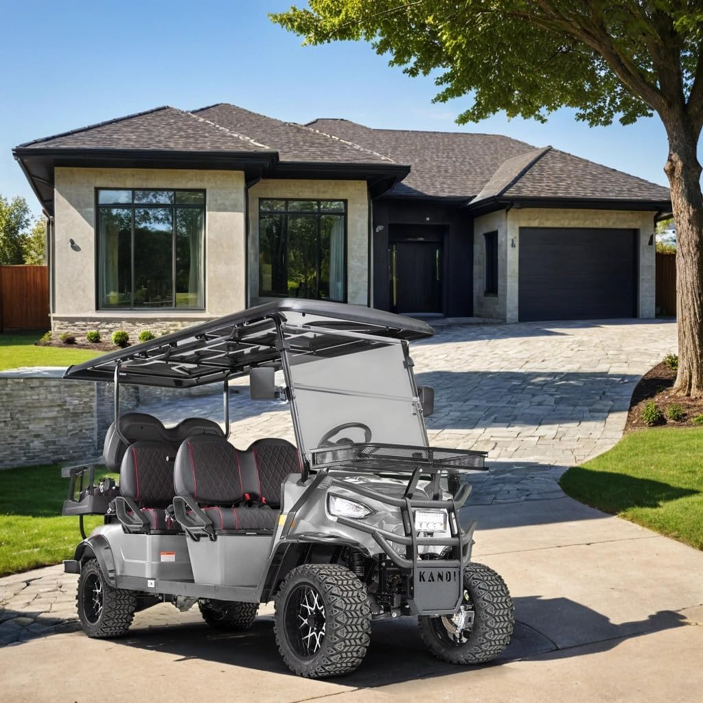 Kandi America 6 Passenger Electric Kruiser for Adults- Electric Golf Cart 6 Seats- Electric Passenger Cart- UTV- EV- Electric Vehicle- Heavy Duty Golf Cart- Powerful 5,000 Watt Electric Motor