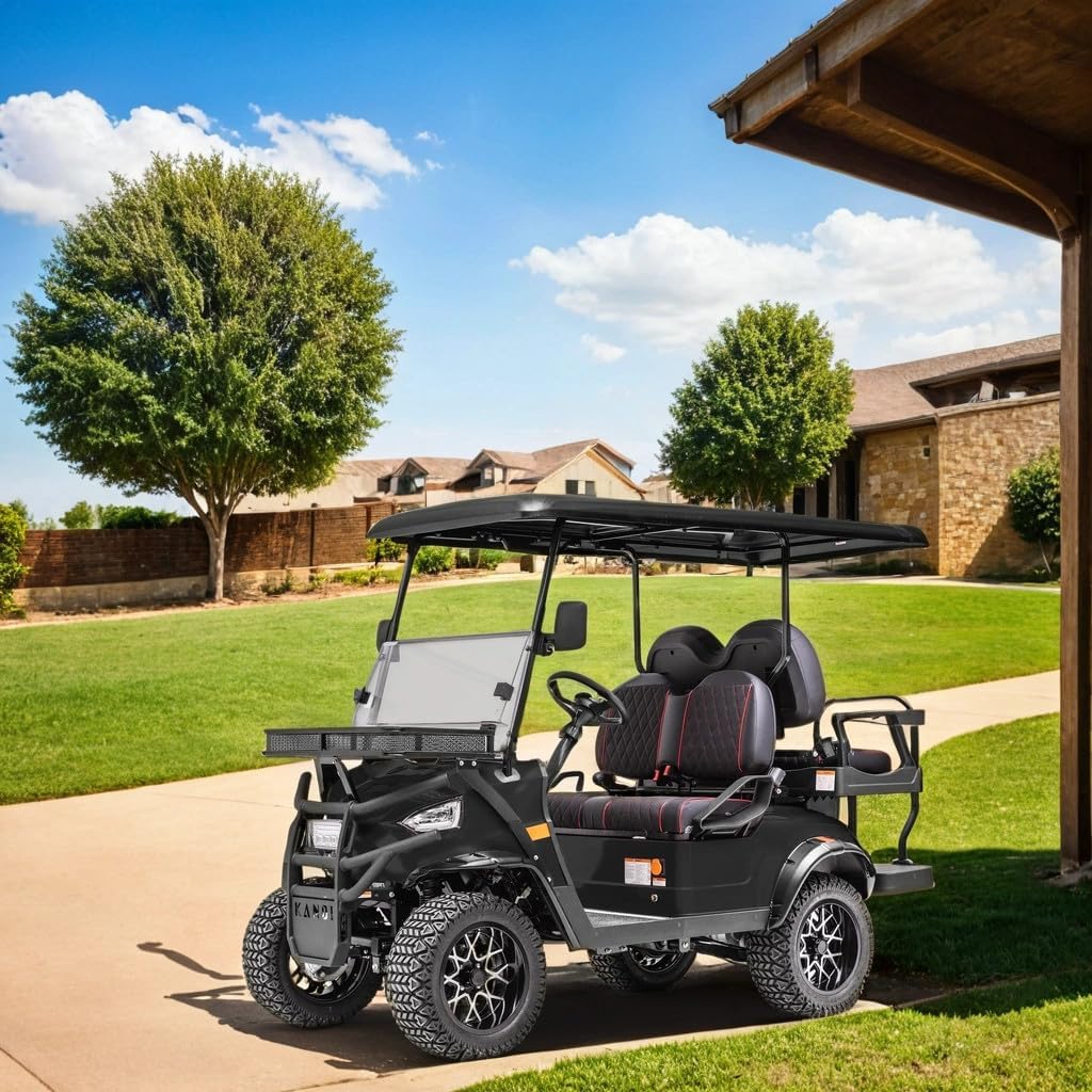 Kandi America 4 Passenger Electric Cruiser for Adults – Powerful 5,000-Watt Electric Motor- Electric Cart 4 Seats – Heavy Duty Golf Cart – Electric Passenger Cart –