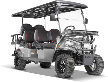 Kandi America 6 Passenger Electric Kruiser for Adults- Electric Golf Cart 6 Seats- Electric Passenger Cart- UTV- EV- Electric Vehicle- Heavy Duty Golf Cart- Powerful 5,000 Watt Electric Motor